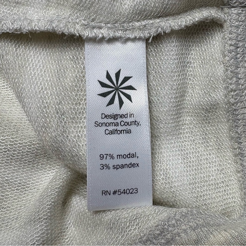 NWT Athleta Gray Striped Criss Cross Sweatshirt Dress S Modal Blend Lightweight - Picture 10 of 13